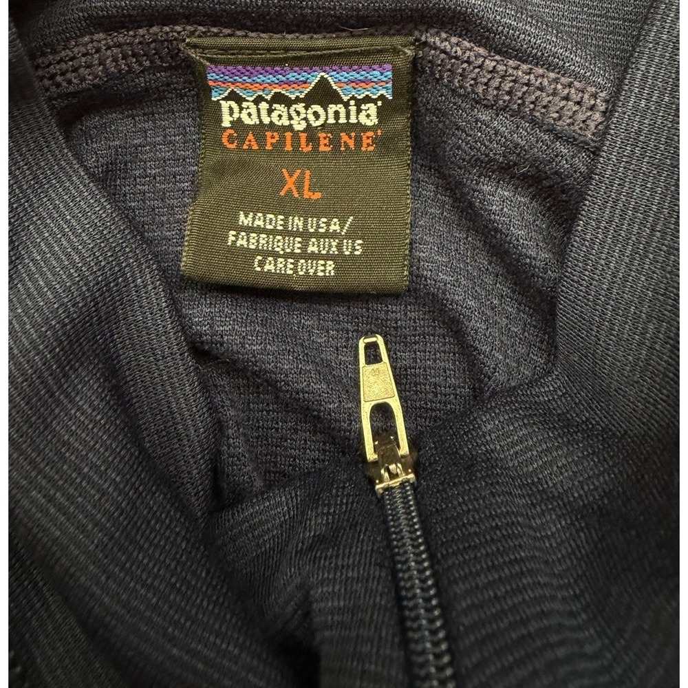 Patagonia Womens Capeline Polartech Baselayer Top Size XL Navy Outdoor Layers - Picture 5 of 6
